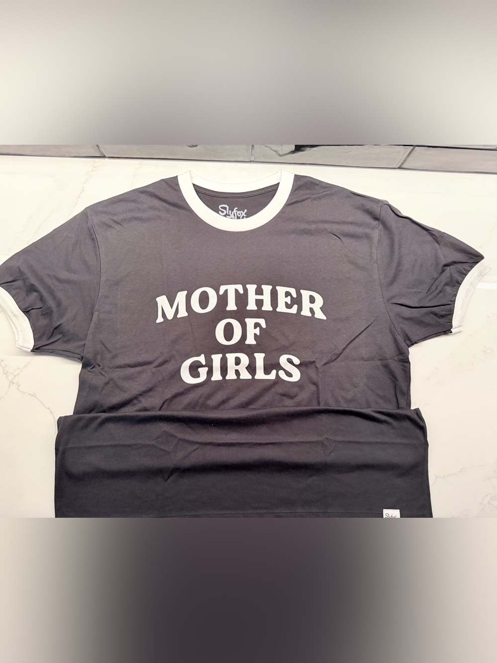 Mother of Girls Black Ringer Tee by SlyFox